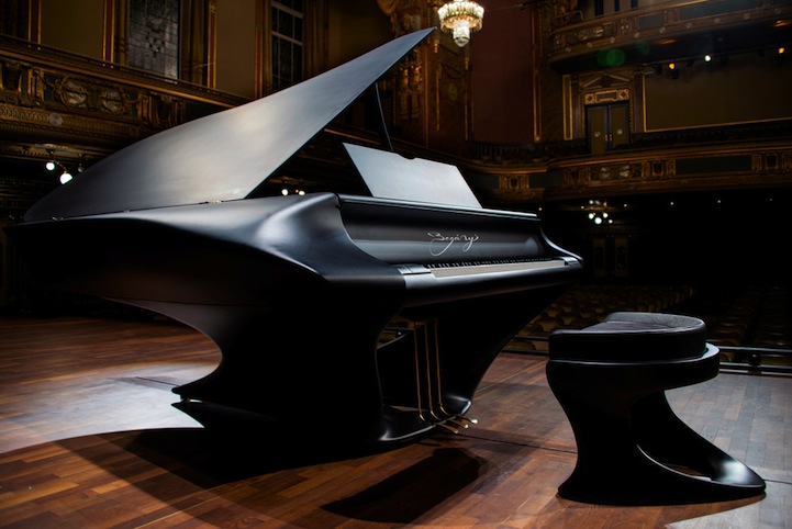 The Bogányi  Piano, the classic grand Piano designed with a futuristic twist.