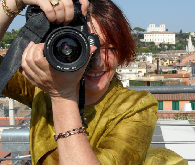 Rosetta Messori on top of THE FIRST Luxury Art Hotel Roma