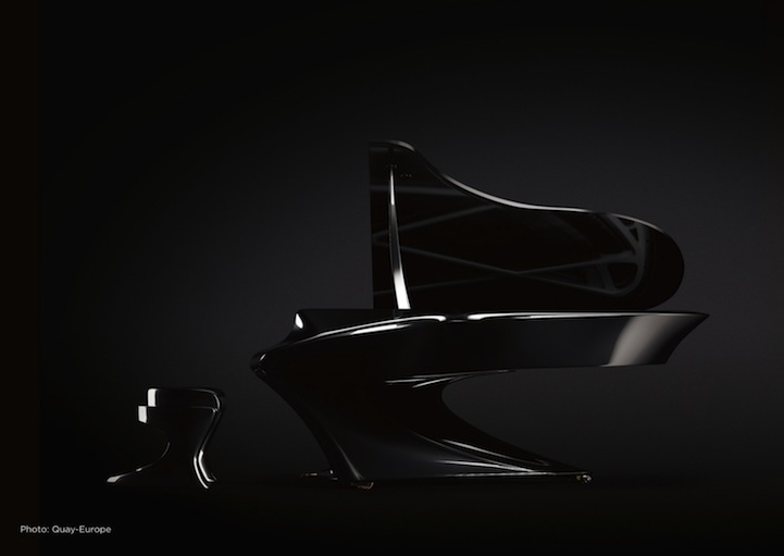 The Bogányi  Piano, the classic grand Piano designed with a futuristic twist.