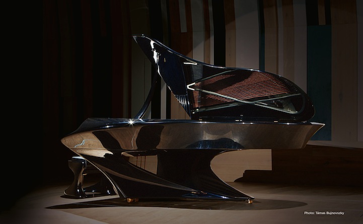 The Bogányi  Piano, the classic grand Piano designed with a futuristic twist.