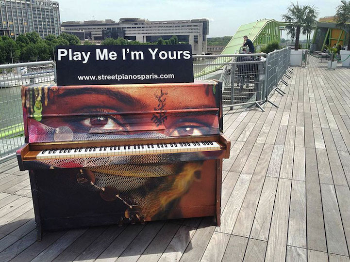 Play Me, I'm Yours places colorful painted pianos around the world to bring music and fun to the Streets.