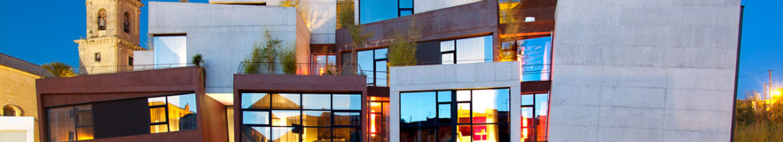Hotel Viura in La Rioja, by Spanish architects Designhouses, in the wine region of La Rioja, Spain.