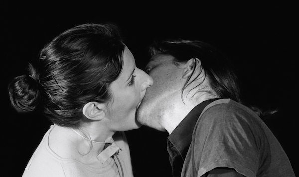 Marina Abramović & Ulay, performing Breathing In Breathing Out at the Stedelijk Museum in Amsterdam (1978)<br>Photo via: Phaidon