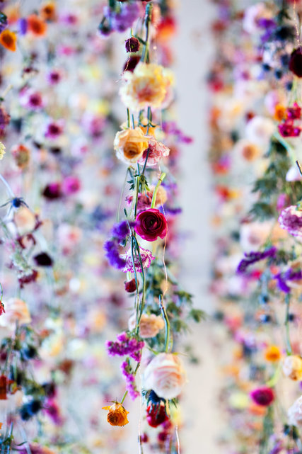 Rebecca Louise Law, Flowers 2015: Outside In (2015), the Viacom building, Times Square, New York. Photo: Robert Wright, courtesy the New York Times.