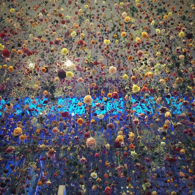 Rebecca Louise Law, Flowers 2015: Outside In (2015), the Viacom building, Times Square, New York. Photo: Rebecca Louise Law.