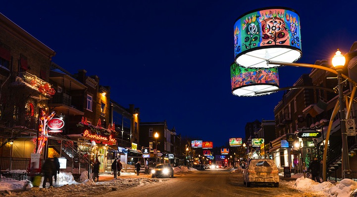 Arresting Lampshades Create Spectacular Urban Lighting in Quebec City.