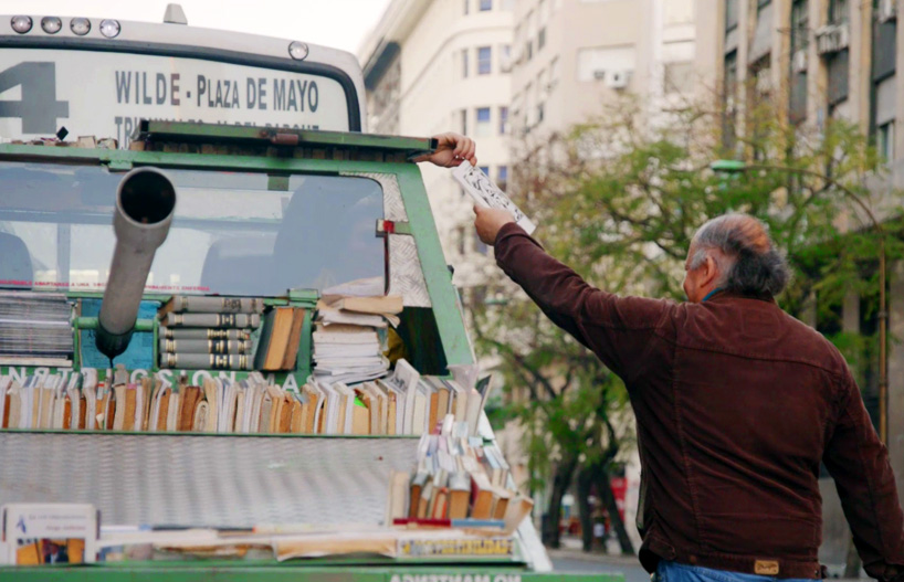 Weapons Of Mass Instruction by Raul Lemesoff is a traveling library in the shape of a tank.