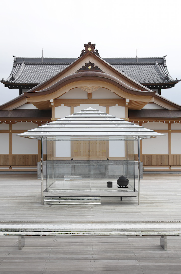 KOU-AN, The Transparent Glass Tea House by Tokujin Yoshioka at Seiryuden, Kyoto, Japan.