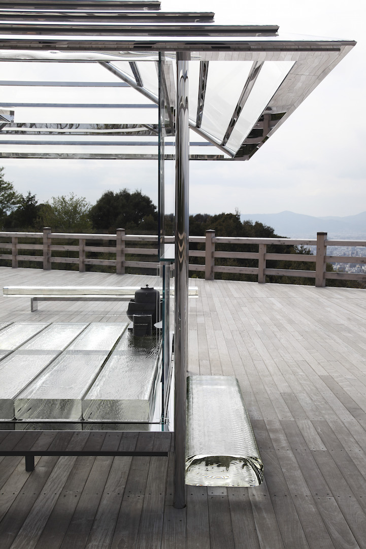 KOU-AN, The Transparent Glass Tea House by Tokujin Yoshioka at Seiryuden, Kyoto, Japan.